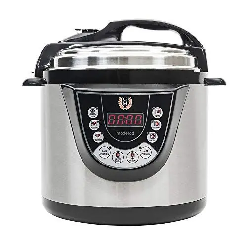 Produktbild: Cecotec Elektrischer Schnellkochtopf Programmable Olla GM Modell D. 1000 W, Multifunktional, 9 Menüs, Frittieren Funktion, 6 l, 90 kPa, Sprachführung, 24-Stunden-Programmierbar, Inklusive Rezeptbuch