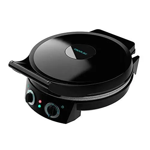 Produktbild: Cecotec Elektro-Pizzaofen Fun Pizza&Co. 1800 W, Grill, 30-minütiger Timer, Rockstone-Beschichtung, einstellbare Temperatur, 180° Öffnung mit zwei Platten