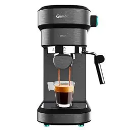 Produktbild: Cecotec Espressomaschine Cafelizzia 890 Dunkel. Espressos und Cappuccino, 1350 W, Thermoblock-System, 20 Bar Druck, Automatikmodus für 1-2 Kaffees, schwenkbares Dampfrohr, 1,2 Liter Kapazität