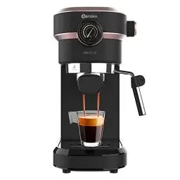Produktbild: Cecotec Espressomaschine Cafelizzia 890 Rose Pro. Espressos und Cappuccino, 1350 W, Thermoblock-System, 20 Bar Druck, Automatikmodus für 1-2 Kaffees, schwenkbares Dampfrohr und Manometer, 1,2 L