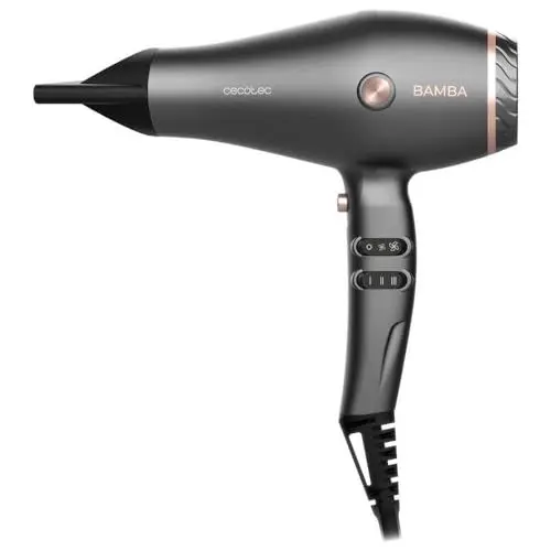 Produktbild: Cecotec Haartrockner Bamba IoniCare Harmony, 2600W Motor, Temperatur- und Geschwindigkeitsregelung, HairCare-Technologie, Echter Ionen, 1,8 m Kabel, Inklusive 2 Präzisionsdüsen, Kaltluftfunktion