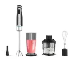 Produktbild: Cecotec Hand- Mixer PowerGear 1500 - Klingen aus Titanium Beschichtung, 21 Geschwindigkeitsstufen, 1500 W, Inklusiv Glas mit Deckel. (Schwarz und Edelstahl, XL Pro)