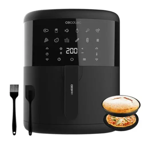 Produktbild: Cecotec Heißluftfritteuse ohne Öl, 6 L mit Zubehör Cecofry Bombastik 6000 Full, 1700 W, PerfectCook-Technologie, Einstellbare Temperatur und Zeit, Touch-Steuerung, 12 Modi