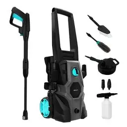 Produktbild: Cecotec Hochdruckreiniger HydroBoost 1600 Car&Garden, 1600 W, Zuhause, Garten oder Auto, Durchfluss von 468 l/h, 135 bar Druck, Aluminium-Pumpe, Aktionsradius 14 m, Multicolor