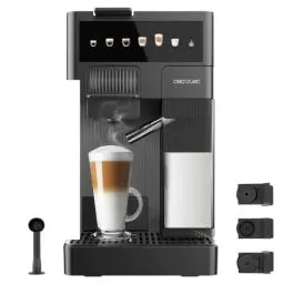Produktbild: Cecotec Kompakte Espresso-Kaffeemaschine mit Milchbehälter FreeStyle Latte. 1350W, 20 Bar, kompatibel mit gemahlenem Kaffee, Dolce Gusto, Nespresso und K-fee, 1,6L Wassertank und 400ml Milchbehälter