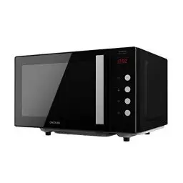 Produktbild: Cecotec Mikrowelle ohne Platte GrandHeat 2000 Flachbett Schwarz. Fassungsvermögen 20 Liter, Leistung 700 W, Timer bis 60 min, Innere Keramikbeschichtung (Energieeffizienzklasse A+)