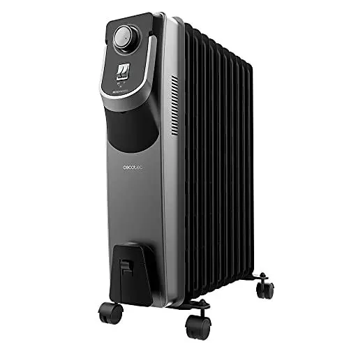 Produktbild: Cecotec Öl-Radiator ReadyWarm 11000 Space 360º Black. 2500 W, 11 Module, 3 Leistungsstufen, Kabelaufbewahrung, einfacher Steuerung, Griff, Rädern und doppeltem Sicherheitssystem, 28 m², Schwarz