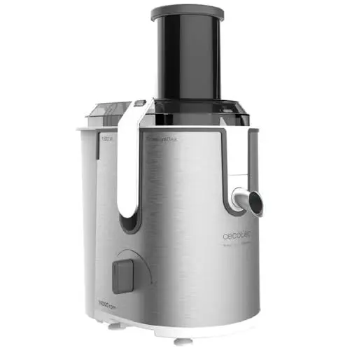 Produktbild: Cecotec Orbital Entsafter StrongTitanium 19000 XXL für Obst und Gemüse. 19000 U/min, 1300 W, XXL-Einfüllkanal (75 mm), Titanbeschichteter Scheibendisk, 2 Geschwindigkeiten und BPA-frei