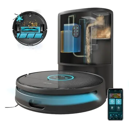 Produktbild: Cecotec Robotstaubsauger Conga 12090 Twice Roller Home&Fill mit Selbstentleerungsstation für Staub und einem kombinierten Tank, Laser-Navigation, 5000 Pa, 240 Minuten Akkulaufzeit, App.
