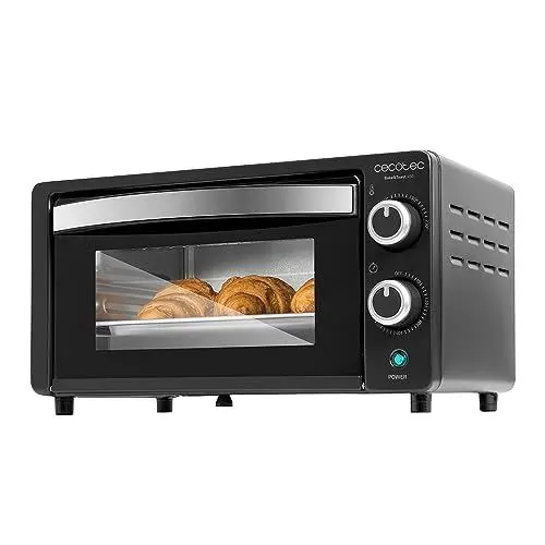 Produktbild: Cecotec Tischofen Bake&Toast 1090 Black, 10 L, 1000 W, 60-Minuten-Timer, Temperaturregelung bis zu 230ºC, Backblech, Grillrost und Zange mit Griff