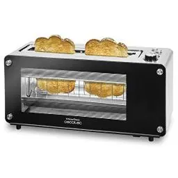Produktbild: Cecotec Toaster VisionToast, 1260 W, 2-Scheiben-Kapazität, Glastüren, XL-Schlitz, 7 Bräunungsstufen, 3 Funktionen, 7 Positionen, Edelstahl-Oberfläche
