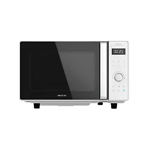 Produktbild: Cecotec Touch-Mikrowelle ohne Teller GrandHeat 2500 Flatbed Touch White. 800 W, 25 Liter Fassungsvermögen, 8 vorkonfigurierte Funktionen, Timer