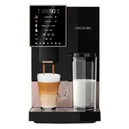 Produktbild: Cecotec Vollautomatische Kaffeemaschine Cremmaet Compactccino Black Rose, 19 Bar, Milchbehälter, Thermoblock-System, 5 Mahlstufen, 150g Kaffeespeicher