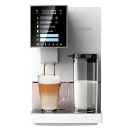 Produktbild: Cecotec Vollautomatische Kaffeemaschine Cremmaet Compactccino White Rose, 19 Bar, Milchbehälter, Thermoblock-System, 5 Mahlstufen, 150g Kaffeespeicher