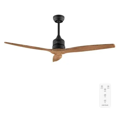 Produktbild: Cecotec - Deckenventilatoren EnergySilence Aero 5270 DarkWood, DC 40W Motor, 132 cm, 3 Klingen, Steuerung, Timer, 6 Geschwindigkeiten, Sommer und Winter, einstellbare Höhe 15 oder 25 cm, Leise