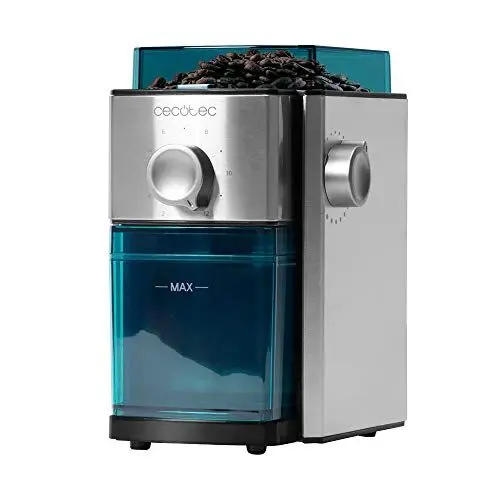 Produktbild: Cecotec elektrische Kaffeemühle SteelMill 2000 Adjust. Rostfreier Stahl, flache Mahlzähne, 17 Stufen, 250 gr Kapazität, 2-12 Tassen