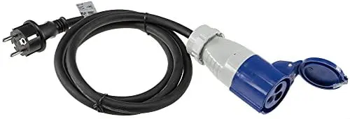 Produktbild: CEE Verlängerungskabel 1,5Meter IP44 Stecker Kupplung mit Schutzdeckel 230V I H07RNF 3G2,5 I IP44 I I Für Wohnwagen Camping Caravan Wohnmobil