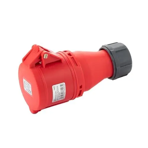 Produktbild: CEE Kupplung Stecker Steckdose tarkstrom 5-pol. 32A 400V IP44 max. 22000 W rot