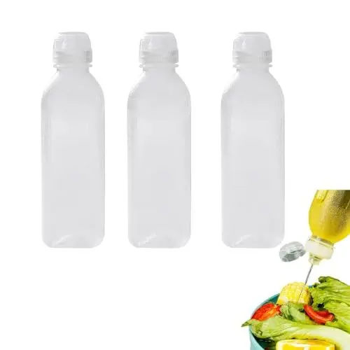 Produktbild: Ceeyoll 3 StüCk Squeeze Flasche 300ml Squeeze Ölspender Flaschen Plastik Quetschflasche Mit Kappen Kein Leck Condiment Flaschen Für Ketchup Scharfe Soße Olivenöl Saucenflasche