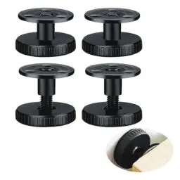 Produktbild: Ceeyoll 4 Stück Anti Shake Bett Abstandshalter Wand Abstandhalter Wandschutz Verstellbares Bettgestell Bettrahmen mit Gewinde Headboard Stoppers Werkzeug für Betten Schränke Sofas Zimmerwand 27–40 mm