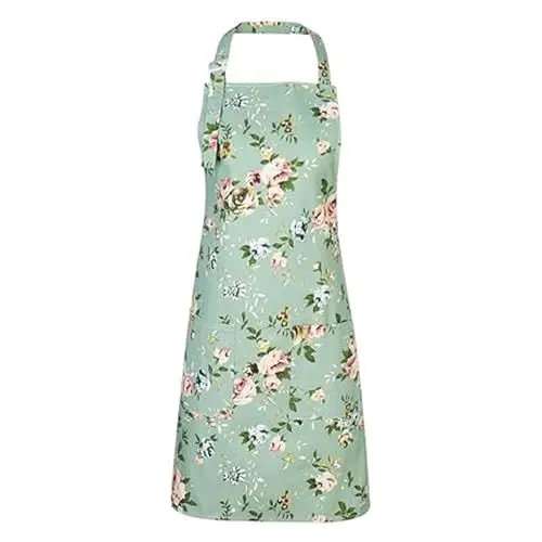 Produktbild: Ceeyoll Küchenschürze, Kochschürze Für Damen, Wasserdichte, Verstellbare Küchenschürze, Küchenschürze Aus Baumwolle, Geeignet Zum Kochen, Backen, Für Die Hausarbeit