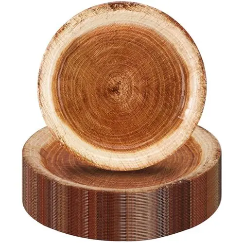 Produktbild: CEILIWEN Holzmaserung Party Supplies Holzmaserung Pappteller 50 Stück, 9