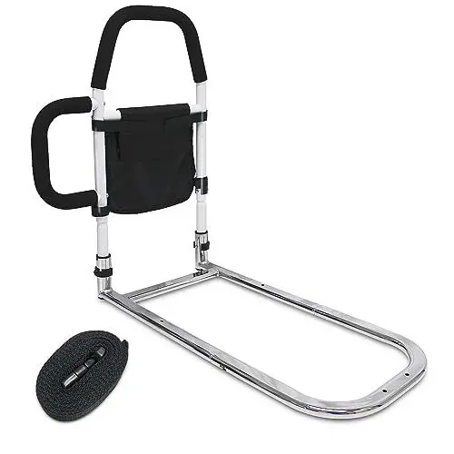 Produktbild: Ceither Aufstehhilfe Bett für Senioren, Bett Aufstehhilfe mit 2 Handläufe & Aufbewahrungstasche, Bettgitter Rausfallschutz um Sicher in Oder aus Dem Bett zu Kommen, für ältere, Schwangere Frauen