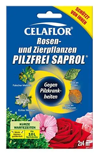 Produktbild: Celaflor Rosen- und Zierpflanzen Pilzfrei Saprol, Konzentrat gegen Pilzkrankheiten an Rose, Zierpflanze u. Gemüse, 2x4ml