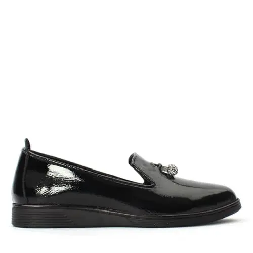 Produktbild: Celal Gültekin 376-20415 Schwarze Lackleder-Loafers