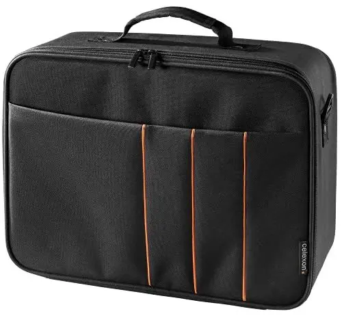 Produktbild: celexon Beamertasche Economy - 32x23x10 cm - Hartschalenrahmen - wasserabweisend & abwaschbar - 100% Polyester - schwarz