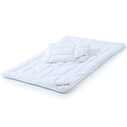 Produktbild: CelinaTex First Class Kinder Bettdecke 100 x 135 cm Ganzjahres Decke Set mit Kopfkissen 40 x 60 cm Kinder Steppdecke Kinderdecke