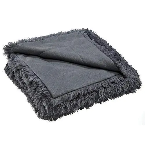 Produktbild: CelinaTex Kuscheldecke 150 x 200 cm grau Sofadecke Longhair Kunstfelldecke Flokati Optik Decke Fleece Wohndecke, Geschenk für Frauen, warm - Oeko-TEX Shetland
