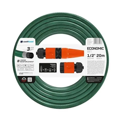 Produktbild: CELLFAST Sprenger Set Gartensprinkler Rasensprenger Für Rasen Blumen Pflanzen Schnellanschluss Verbindung Economic