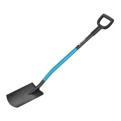Produktbild: Cellfast IDEAL PRO Gärtnerspaten Spaten Rund Gärtnerspaten Ergonomischer Griff SAFETOUCH 120cm, 40-006, Schwarz