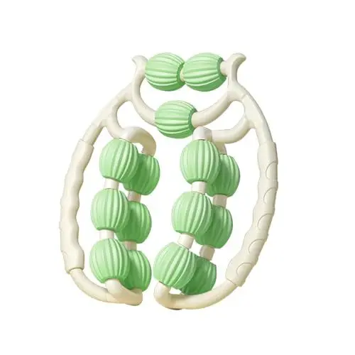 Produktbild: Cellulite Roller, Lipödem Massagegerät Beine, Massageroller Beine, Waden Oberschenkel Massagegerät, Ringroller Bein, Circular Leg Clamp, Kreisförmige Beinklemme, Beinroller, Yoga Pilates Set, Grün