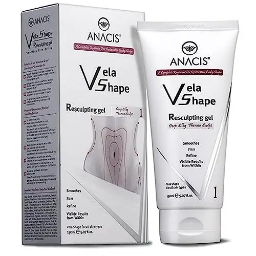 Produktbild: Vela Shape Resculpting Gel von Anacis - Anti-Cellulite Creme-Gel, Exklusive Heiße Thermo-Behandlung für Körperformung, Fettreduktion, Straffen und Festigen der Haut
