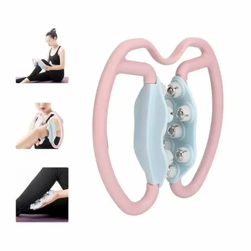 Produktbild: Cellulite-Massagegerät, Beinmassagerolle, Rotierende Stahlkugeln, Lindern Muskelkater, Bein, Anti-Cellulite-Massagerolle für Muskelkater, Wade, Oberschenkel, um Stress Abzubauen,