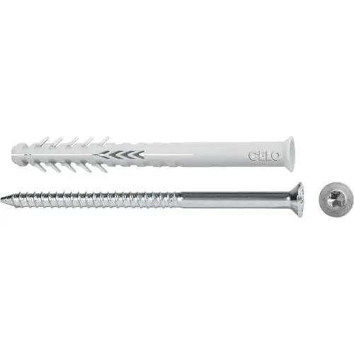 Produktbild: Celo Rahmendübel 10x200 HBR - Hohlraumdübel mit Senkholzschraube TX 40 mit ETA-Zulassung, Nylon/Stahl