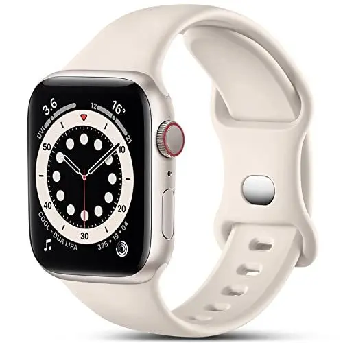 Produktbild: CeMiKa Kompatibel mit Apple Watch Armband 41mm 40mm 38mm 42mm, Ersatz Silikon Sport Armbänder Kompatibel mit iWatch Armband Series 10 9 8 7 6 5 4 3 2 1 SE, Damen Herren, Polarstern