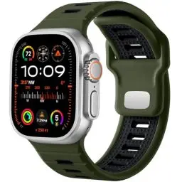 Produktbild: CeMiKa Sport Armband Kompatibel mit Apple Watch Ultra 2/Ultra Armband 49mm 45mm 46mm 44mm 42mm Herren, 26mm Verstellbare Silikon Sport Loop Ersatzbänder für iWatch Series 10 9 8 7 SE 6 5 4 3 2 1