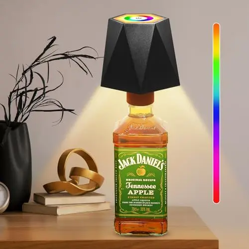 Produktbild: CENOVE LED Flaschenlampe Dimmbare Tischleuchte, IP54 Kabellose Touch Flaschen-lampe, 5200 mAh mit RGB Kreative flaschenlichter für Innen und Außen, Restaurant & Bar