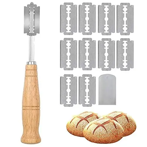 Produktbild: CENRONG Bäckermesser，Baguettemesser Teigmesser Brot bäcker cutter mit 10 Rasierklinge Ritzmesser zum einschneiden von baguette，für DIY Brotteig Muster