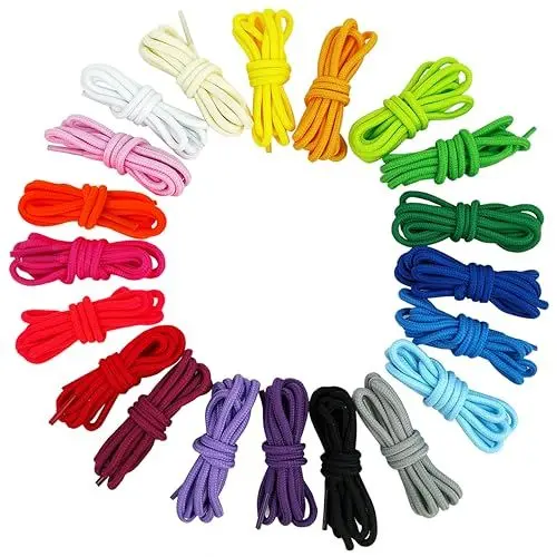 Produktbild: CENRONG Farbige Runde Schnürsenkel,20 Paare Schnürsenkel Sport Schnürsenkel Flache Schnürsenkel für Turnschuhe, Skateschuhe, Stiefel, Lauftrainingsschuhe(20 Farben)