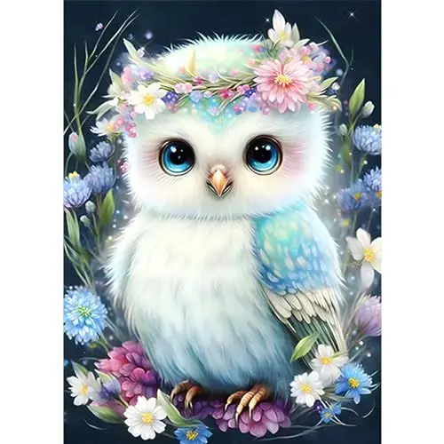 Produktbild: CEOVR Diamond Painting Adult Eule 5D Diamond Painting Bilder Set,Vogel und Kranz Diamant Painting Art Kit,30x40 cm Diamond-painting,Painting Decorations,