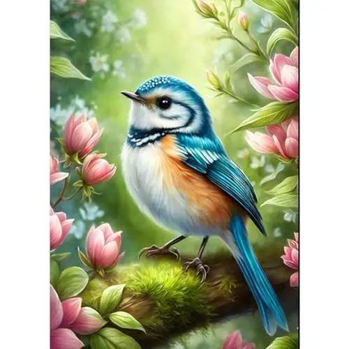 Produktbild: CEOVR Diamond Painting Erwachsene Vögel 5D Diamond Painting Bilder Erwachsene Tiere und Blumen DIY Diamond-painting,Fliegenfänger Diamond Painting Set für Dekoration,Geschenk,30x40 cm