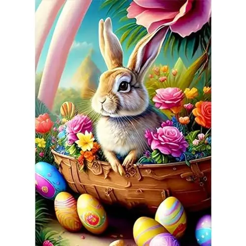 Produktbild: CEOVR Diamond Painting Kit Erwachsene Ostern Diamond-painting Hase,30x40 cm Diamant Paintings Kit,5D Süß Tier Diamond Painting Bilder Set,Niedlich Crystal Art Set