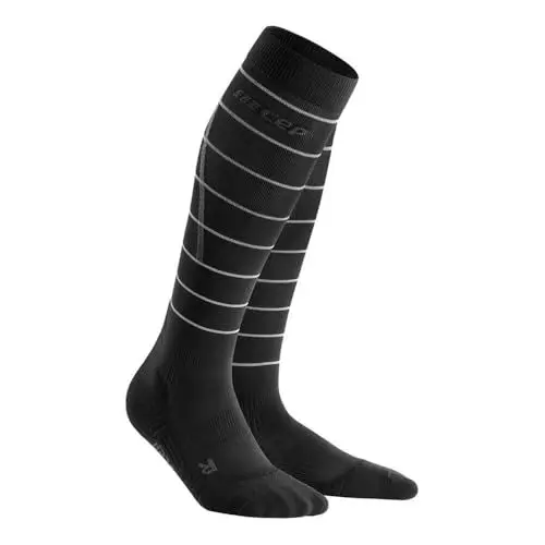 Produktbild: CEP Damen Reflective Socks Women Laufbekleidung Kompressions-Socken Black - Schwarz Iii