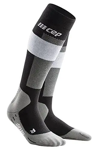 Produktbild: CEP - SKIING MERINO COMPRESSION SOCKS für Damen | Ski Sport Merino Socken mit Kompression und perfektem Fußklima dank Merino Wolle | Grau | Größe III | M