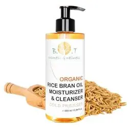 Produktbild: Ceramide-Tiefenreinigungsöl Pflanzliche Reisceramiden Hautfeuchtigkeitscreme Wasserfester Make-up-Entferner Haaröl Anti-Dehnungsstreifen-Behandlung 100% Natürlich 500 ml Reis-Öl Reinigungsöl