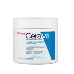 Produktbild: CeraVe Feuchtigkeitscreme für den Körper, Körperpflege für trockene bis sehr trockene Haut, Mit Hyaluron und 3 essenziellen Ceramiden, Geeignet bei Neurodermitis, 454 g